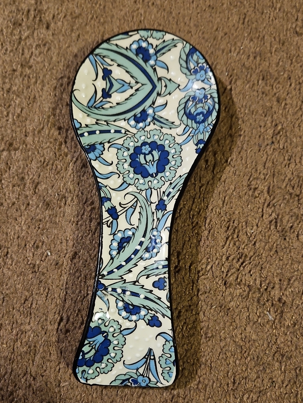 Nakkas Hand Painted Ceramic Turkish Spoon Rest